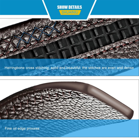 Men Casual Cow Leather Belt Waistband with Buckle Head, Length: 110cm, Length: 110cm