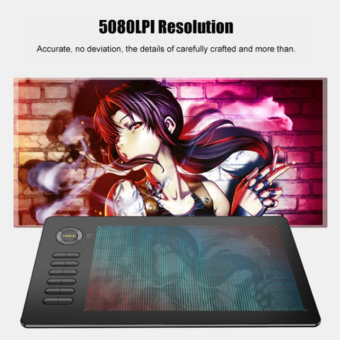 VEIKK A15 10x6 inch 5080 LPI Smart Touch Electronic Graphic Tablet, with Type-C Interface, A15 Beige, A15 Red, A15 Gold, A15 Blue