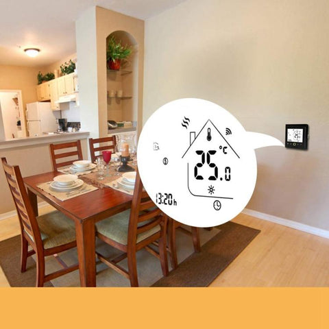 BHT-002GBLW 16A Load Electronic Heating Type LCD Digital Heating Room Thermostat with Sensor & Time Display, WiFi Control, BHT-002GBLW 16A (Black)  Electronic Heating Type, BHT-002GBLW 16A (White)  Electronic Heating Type