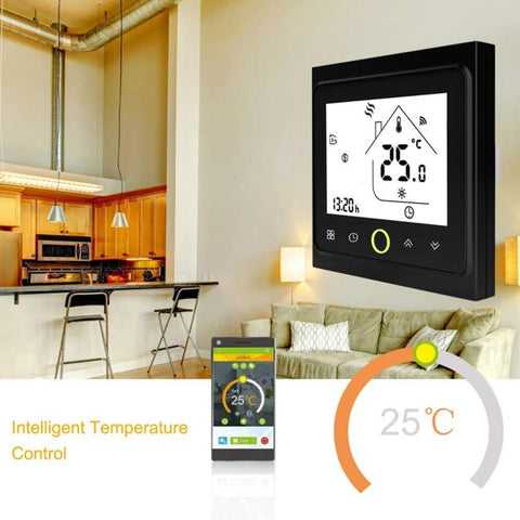 BHT-002GBLW 16A Load Electronic Heating Type LCD Digital Heating Room Thermostat with Sensor & Time Display, WiFi Control, BHT-002GBLW 16A (Black)  Electronic Heating Type, BHT-002GBLW 16A (White)  Electronic Heating Type