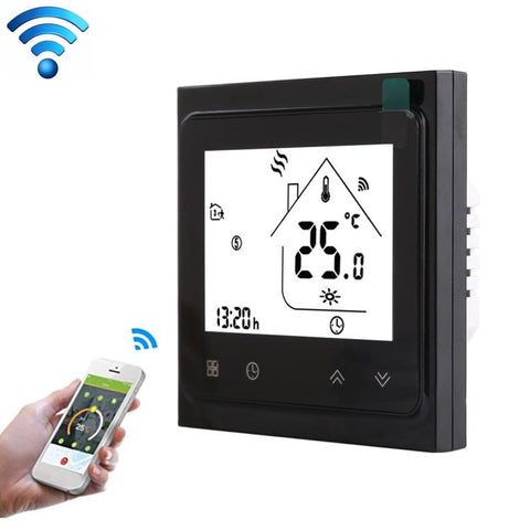 BHT-002GBLW 16A Load Electronic Heating Type LCD Digital Heating Room Thermostat with Sensor & Time Display, WiFi Control, BHT-002GBLW 16A (Black)  Electronic Heating Type, BHT-002GBLW 16A (White)  Electronic Heating Type