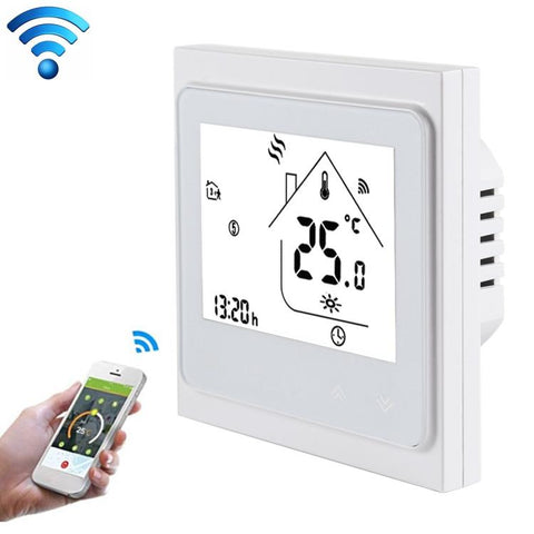 BHT-002GBLW 16A Load Electronic Heating Type LCD Digital Heating Room Thermostat with Sensor & Time Display, WiFi Control, BHT-002GBLW 16A (Black)  Electronic Heating Type, BHT-002GBLW 16A (White)  Electronic Heating Type