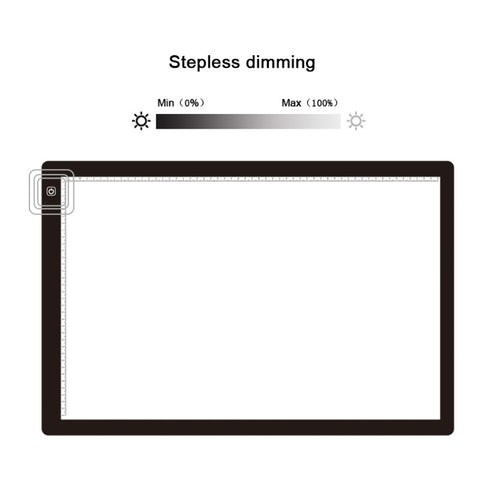 23W 12V LED Three Level of Brightness Dimmable A2 Acrylic Copy Boards Anime Sketch Drawing Sketchpad, EU Plug, EU Plug