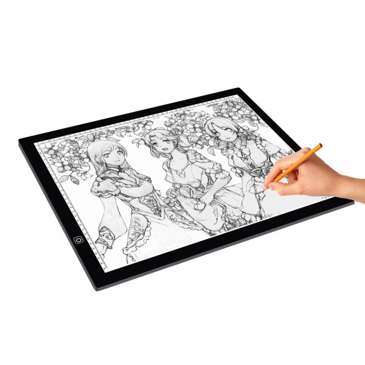 A3 8W 5V LED USB Three Level of Brightness Dimmable  Acrylic Scale Copy Boards Anime Sketch Drawing Sketchpad with USB Cable, Three Level of Brightness Dimmable with USB Cable & Power Adapter