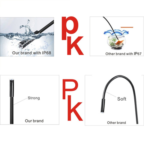 YPC110 8mm 2.0MP HD Camera WiFi Endoscope Snake Tube Inspection Camera with 8 LED, Waterproof IP68, Lens Diameter: 8mm, Length: 3.5m, Soft Line, 3.5m Soft Line