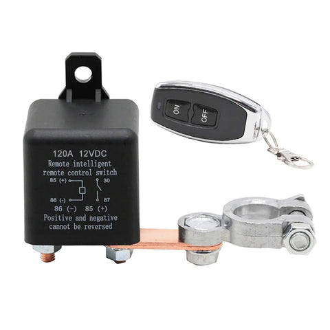 ZL180 12V 120A Car Relay Remote Rireless Battery Isolator with Battery Clip x 2 & Remote Control x 2, 12V 120A   with Battery Clip x 2 & Remote Control x 2
