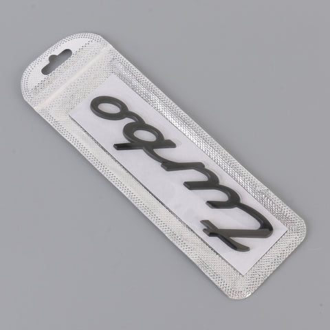 Car TURBO Personalized Aluminum Alloy Decorative Stickers, Size: 13x3x0.3cm