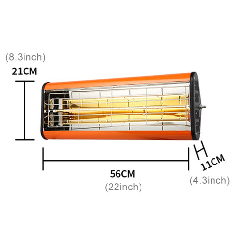 220V 1050W Heat Light Infrared Dryer Spray Paint Heating Curing Lamp Baking Booth Heater, US Plug, 1050W, US Plug