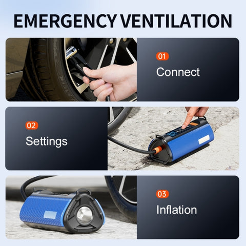 TS03C 6000mAh + EVA Bag Car Emergency Start Power Supply Air Pump Integrated Machine, Low Version, Low Version