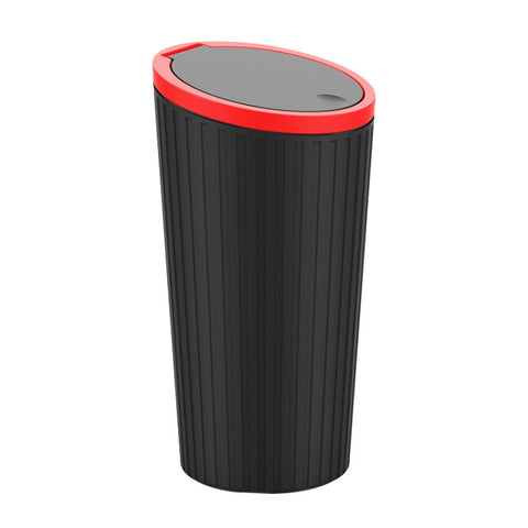 DM-143 Car Armrest Box Storage Box Car Round Trash Can With Lid