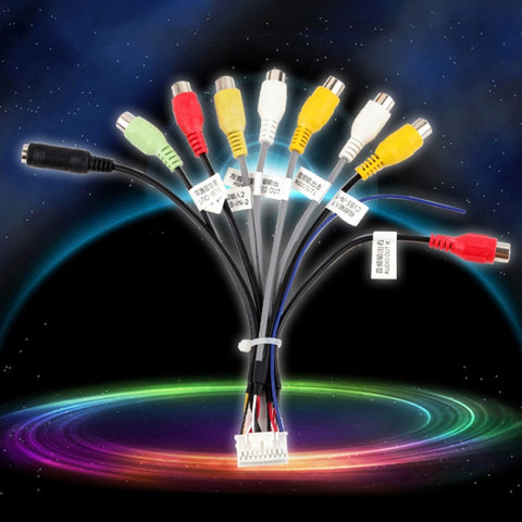 Palminfo Android Navigation 20-pin Audio Microphone Cable RCA Bass Amplifier Cable, Amplifier Cable