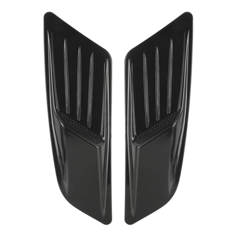 HD-713 1 Pair Car Hood Decorative Stickers Fender Air Vents Sticker, Black