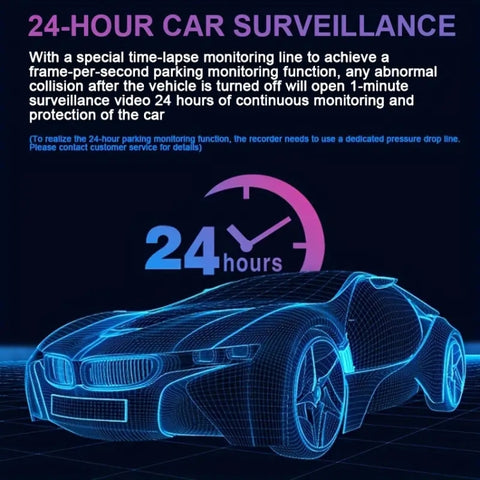3.16 inch 1080P HD Night Vision Front and Inside Dual Lenses Driving Recorder, Front and Inside Dual Lenses