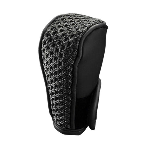 Universal Car PU + Ice Silk Gear Shift Knob Protective Cover, PU + Ice Silk Cover