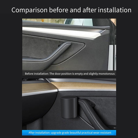 For Tesla Model Y / 3 4pcs / Set Car Door Water Cup Storage Holder, 4pcs / Set