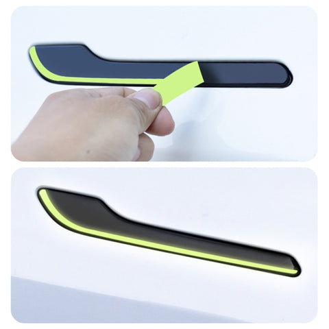 For Tesla Model 3 / Y 4pcs / Set Car Door Handle Luminous Decorative Sticker, Door Handle Decorative Sticker