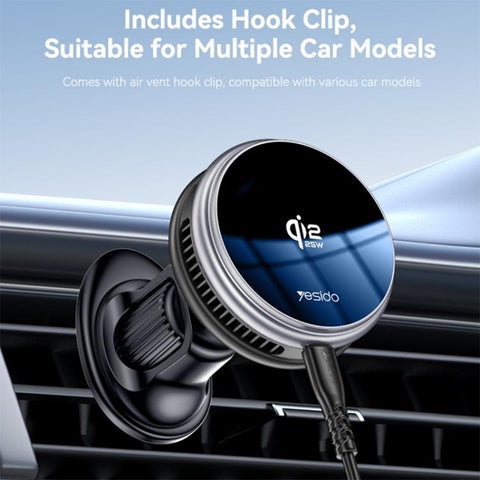 Yesido C326 15W Magnetic Car Wireless Charger Holder