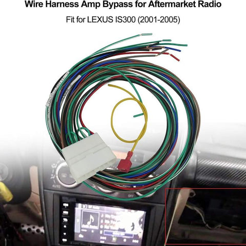Radio Wiring Harness Stereo Connector with Amplifier Bypass for LEXUS IS300 2001-2005, For LEXUS IS300 2001-2005