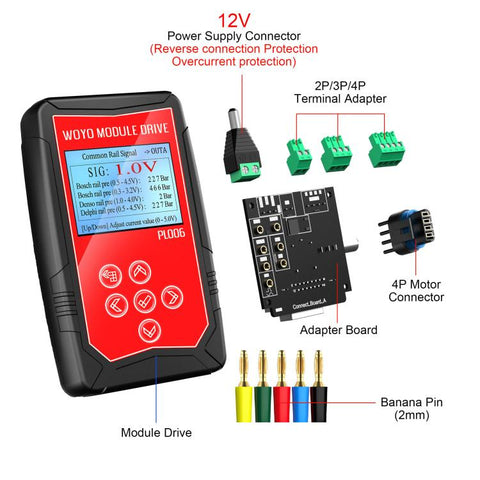 WOYO PL006 Automotive Component Sensor Offline Drive Tester for Automotive Maintenance and Inspection Sensors Auto tools, PL006