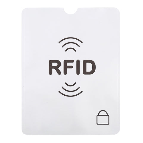 100pcs Aluminum Foil Anti Theft RFID Blocking Sleeve Passport Passbook Protector, Size: 13.5*10.5cm, RFID 100pcs