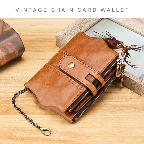 LT3539 Cowhide Leather Zipper Buckle Anti-magnetic RFID Wallet Clutch Bag for Men, with Card Slots & Shoulder Strap, LT3539 Shoulder Strap Blue, LT3539 Strap Red, LT3539 Yellowish-brown, LT3539 Shoulder Strap Black, LT3539 Shoulder Strap Coffee