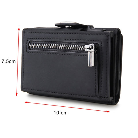 CH0727-1 RFID Carbon Fiber Zipper Multifunctional Card Package