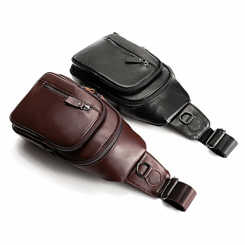 6027 Men Crossbody Bag Casual Multi-function Shoulder Waist Bag