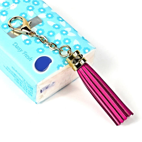 LS01 Tassel Zinc Alloy Keychain Car Hanging Bag Pendant