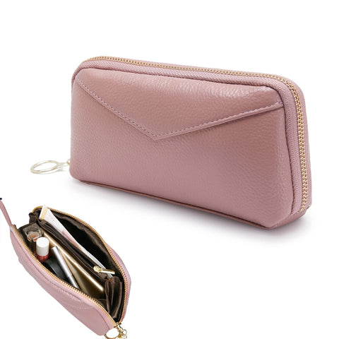 2-Folding Square Genuine Leather Handbag