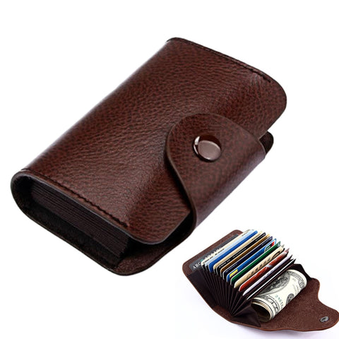 KB39 Simple Fashion Genuine leather Organ Card Bag Candy Color Card Package