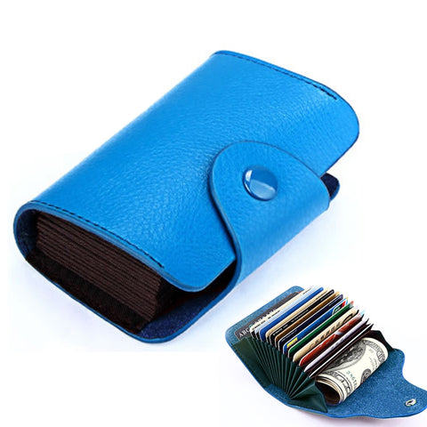 KB39 Simple Fashion Genuine leather Organ Card Bag Candy Color Card Package
