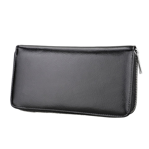 Antimagnetic RFID Large Capacity Long Style Genuine Leather Passport Package / Multifunctional and Many Card Slots Card Package