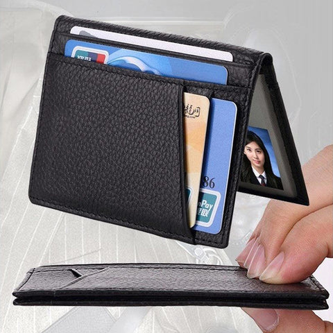 KB173 Ultrathin Litchi Texture Leather Card Holder Certificate Bag
