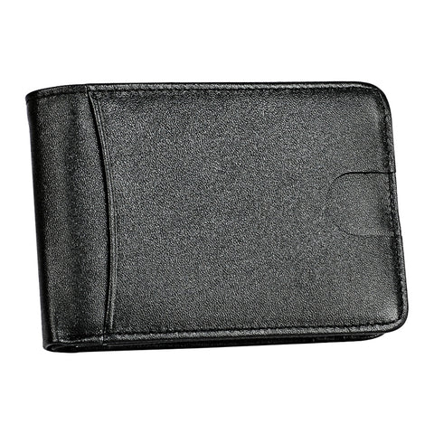 KB186 Antimagnetic RFID Mini Crazy Horse Texture Leather Billfold Card Wallet for Men and Women