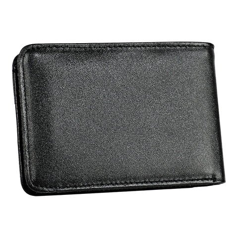 KB186 Antimagnetic RFID Mini Crazy Horse Texture Leather Billfold Card Wallet for Men and Women