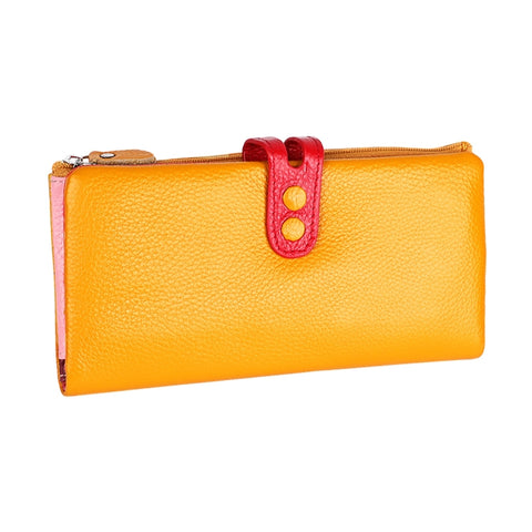 3572 Litchi Texture Leather Zipper Lady Wallet Large-capacity Purse