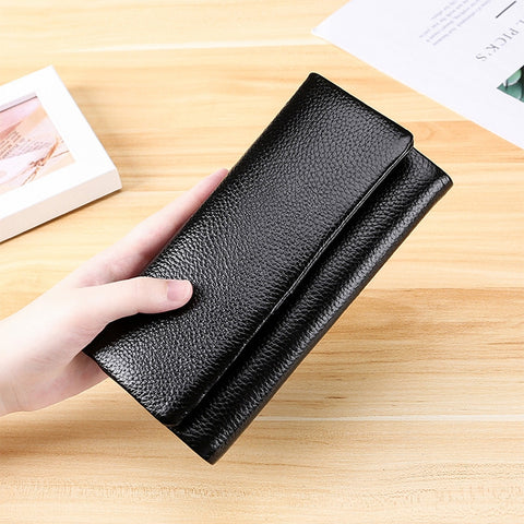 3591C Multi-function Litchi Texture Leather Wallet Large-capacity Purse