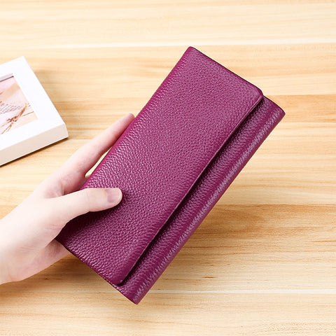 3591C Multi-function Litchi Texture Leather Wallet Large-capacity Purse