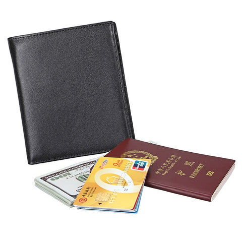 8235 Antimagnetic RFID Multi-function Crazy Horse Texture Leather Wallet Passport Bag