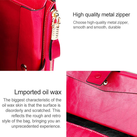 8236 Antimagnetic RFID Multi-function Oil Wax Leather Lady Wallet Large-capacity Purse