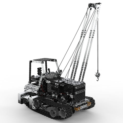 MoFun SW(RC)-010 2.4G Wireless Remote Control 10-channel Side Crane Children DIY Stainless Steel Assembled Toy, SW(RC)-010
