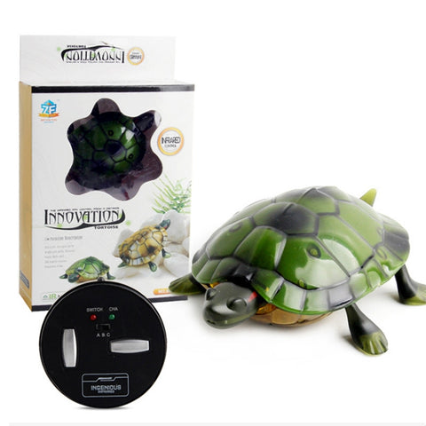 9993 Infrared Sensor Remote Control Simulated Tortoise Creative Children Electric Tricky Toy Model, Tortoise(Green), Tortoise(Yellow)