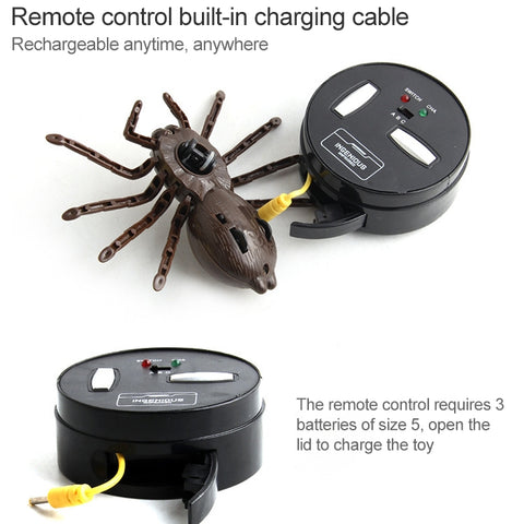 9915 Infrared Sensor Remote Control Simulated Spider Creative Children Electric Tricky Toy Model, Spider