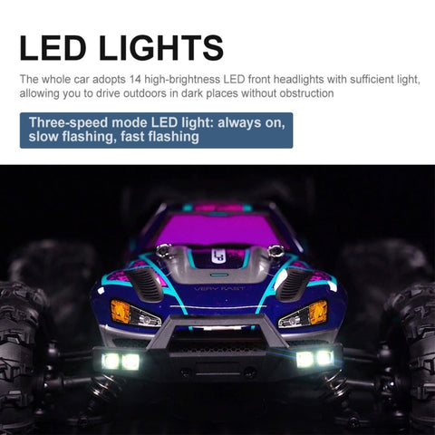 SCY-16101 2.4G 1:16 Electric 4WD RC Monster Truck Coupe Car Toy, SCY-16101 / Blue, SCY-16101 / Purple