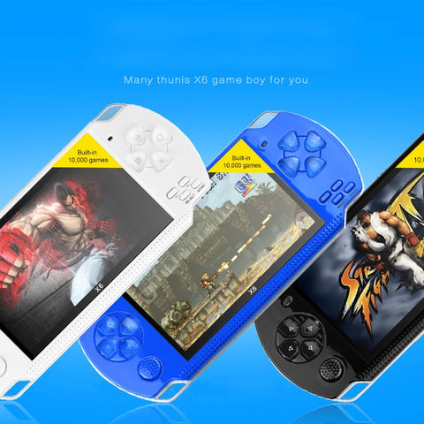 X6 4.3 inch Screen Retro Portable Game Console with 3MP Camera, Built-in 10000 Games, Supports E-book / Recording / Music Playing / Video Playing, X6