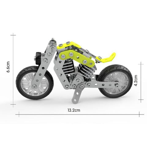 MoFun SW-002 158 PCS DIY Stainless Steel Halley Motorcycle Assembling Blocks, SW-002 Halley Motorcycle