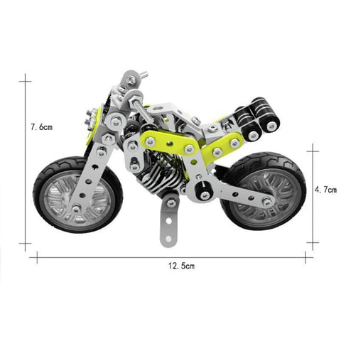 MoFun SW-003 188 PCS DIY Stainless Steel Street Motorcycle Assembling Blocks, SW-003