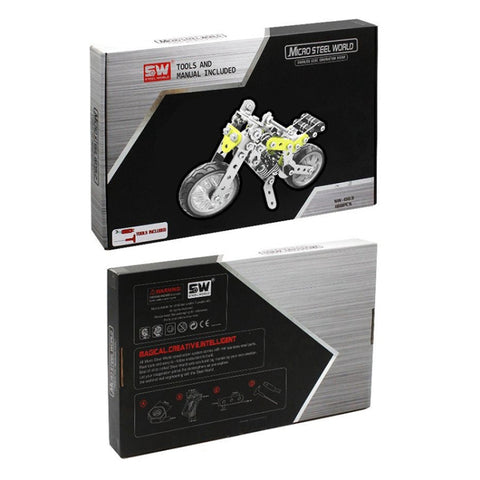 MoFun SW-003 188 PCS DIY Stainless Steel Street Motorcycle Assembling Blocks, SW-003
