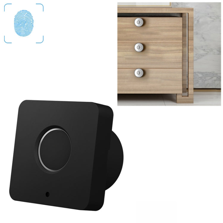 T5 Square Version Aluminum Alloy Panel Fingerprint Drawer Lock, Black, Pink, Blue, Red, Silver