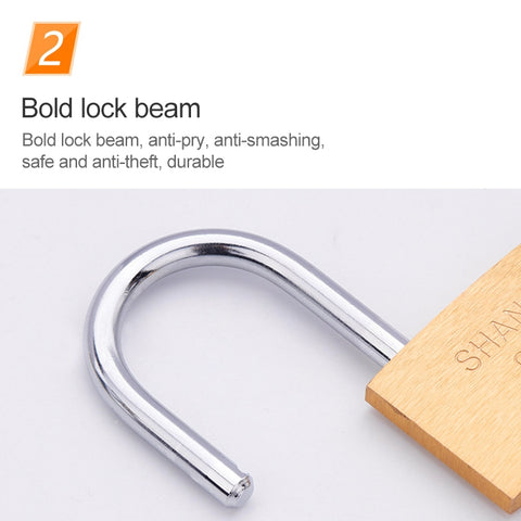 Copper Padlock Small Lock, Style: Short Lock Beam, 25mm Not Open, Short, 25mm Not Open